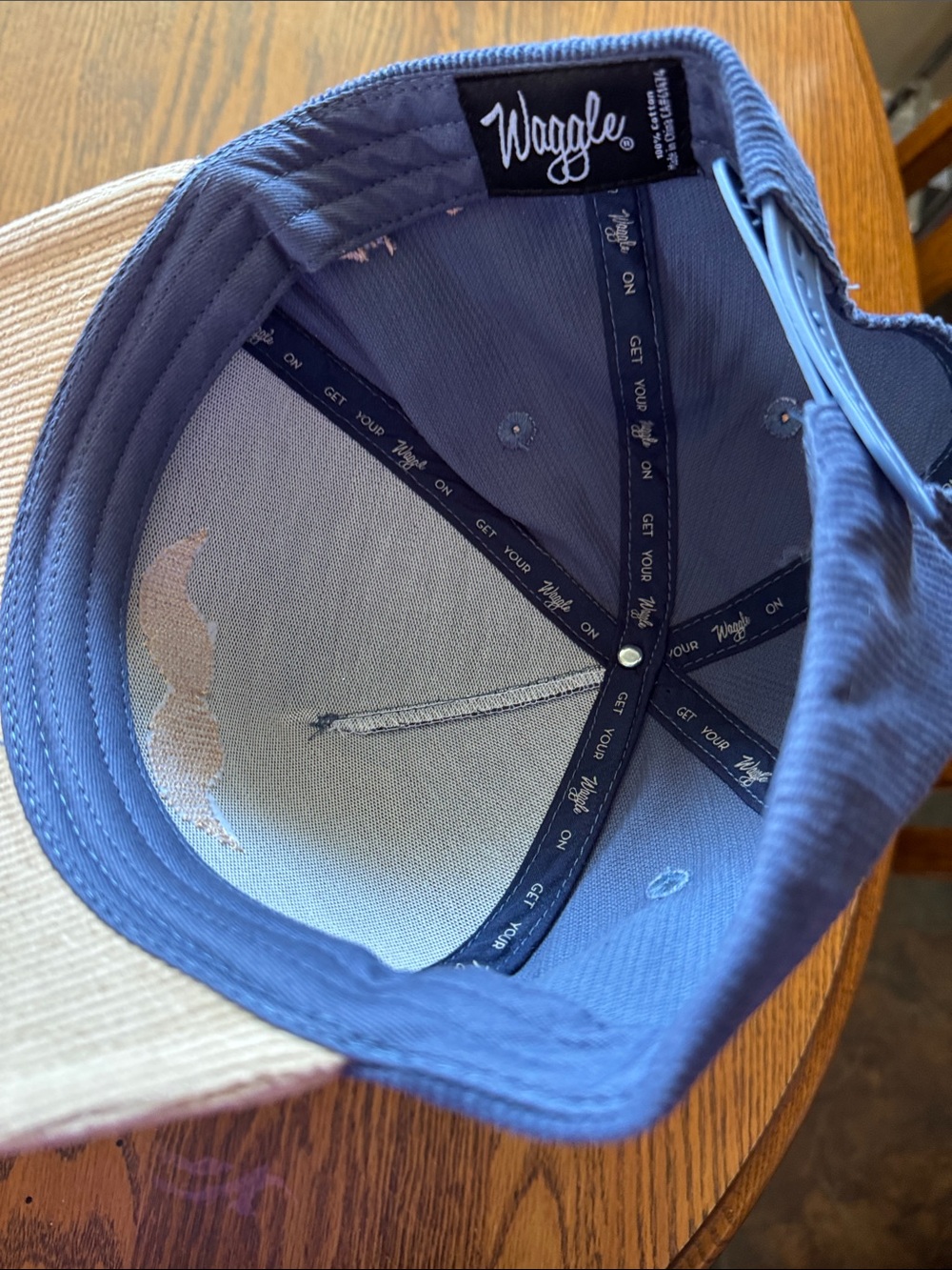 Waggle Corduroy Mustache Snap Back Hat - Picture 5 of 5